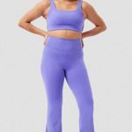 Girlfriend Collective 💕💕 Compressive Flare Legging Wild Iris Purple Large L NWT Photo 1