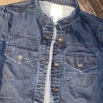 Charlotte Russe  Dark Blue Cropped Denim Jacket Photo 3