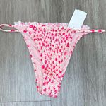 Topshop Women's Pink Floral Ditsy High Leg String Bikini Swim Bottoms sz 6 Photo 1