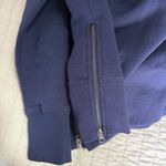 Gaiam  Deep Blue Turtleneck Sweatshirt Side Zippers Size XL NWT Photo 6