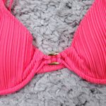 Becca By Rebecca Virtue Moon Ridge Underwire Swim Bikini Top Size Large Pink Photo 2