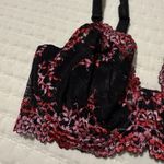 Wacoal  34DD Embrace Lace Black Pink Red Floral Bra Underwire Unlined 65191 Photo 9