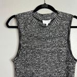 Lucy Paris Ribbed Mock Neck Sleeveless Sheath Dress Size L Gray Heathered NWT Photo 5