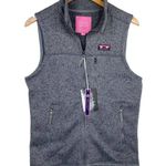 Simply Southern NWT Dark Heathered Gray Full Zip Fleece Lined Vest Size Small Photo 0