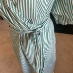 Velvet Tees Velvet by Graham &‎ Spencer Jayel Cotton Stripe Wrap Dress Green Wrap Size XS Photo 4