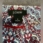 J.Crew  Shorts Red Paisley City Fit spring‎ summer boho Photo 1