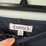 Nanette Lepore  High Waisted‎ Trouser Pants Womens Size 10 Black Sheen Bootcut Photo 3