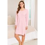 Soft Pink Long Sleeve Nightgown SZ S – Cozy Sleepwear Pink Photo 1