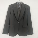 Alfani Women's Button Front Brown Blazer Jacket Size 10 Photo 0