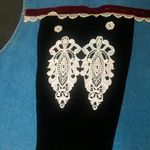 Taylor G. Dallas Texas Blue Denim Vest with Lace & Velvet Size XLarge Photo 10