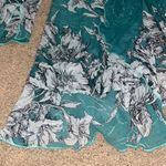 Citron Art to Wear Sheer Floral Asian Silk Open Waterfall Cardigan Turquoise S Green Photo 3