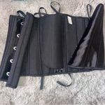 SheIn Black Shiny Corset Photo 1