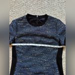 Madewell Shimmer Weave Tee Cocktail Dress Blue Black Size Medium Photo 6