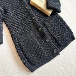 Classiques Entier Black & Silver Thick Knit Oversized Long Cardigan Jacket XS Photo 2