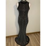 Windsor  Prom Homecoming Pageant Dress Small Black Bodycon Mermaid Beaded Halter Photo 1