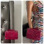 Betsey Johnson Quilted Chain Strap Convertible Crossbody Bag Y2K Coquette Barbie Photo 1
