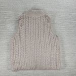 Joie  Reversible Cable Knit Puffer Vest Women’s M Beige Oatmeal Zip Mock Neck Photo 6