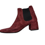  Shoes‎ Coach Tia Suede Ankle Bootie Wine Red Size 7 Photo 5