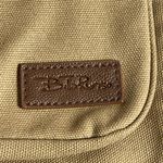 Bella Russo 15" Laptop Duffle Travel Bag Canvas Tote Brown/Tan Shoulder Strap Brown Photo 2