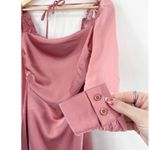 We Wore What NEW Pink Satin Mini Dress size 2 Puff Sleeve Barbie Princess Slip Photo 6