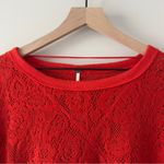Free People Not Cold in This Top Orange Lace Women's long sleeve soft stretch XS Photo 3