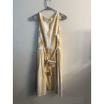 Christopher & Banks  Yellow‎ White Striped Tie Back Midi Dress Women’s  Size 16 Photo 3