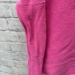 Free People  Ottoman Slouch Tunic Size M Bright Pink Long Sleeve Oversized Ribbed Photo 3
