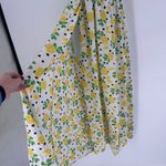 Womens Lemon Print Maxi Dress Halter Neck Size S Slit White Yellow Fun Party Photo 5