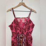 Intimately Free People That Moment Lace Slip Maxi Floral Boho Dress Large $118 Red Photo 5