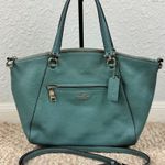 Coach Prairie Teal Shoulder Bag with Leather Crossbody Strap Photo 0