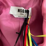 $605 NWT MSGM HALF LINED DOUBLE BREASTED BLAZER WITH RUFFLED Size 40 Pink Coat Photo 3
