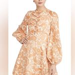 Zimmermann Peggy Scallop Short Dress Orange Paisley Photo 2