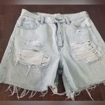 American Eagle 5inch shorts light wash distressed size 0 fits women's small Photo 0