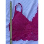 Bozzolo Vintage  Women’s Pink Laced Flower Crop Top size S Strap Blouse Photo 2