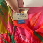 Anthropologie Farm Rio x  Ruched Tie-Front Tropical Resort Colorful Dress Size XS Photo 5