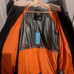 Amazon White and Black Puffer Jacket With Hood Photo 3