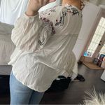 Free People  Rock it Tonight Embroidered Peasant Boho Blouse Photo 5