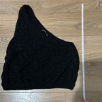 Stradivarius  black sparkly one shoulder top size small Photo 2