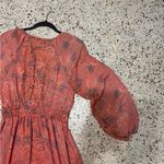 Anthropologie Boemo Revolve Maxi Dress Coral Pink Sz M Ruffle Tiered Long Sleeve Photo 8