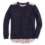 J.Crew  Merino Mixed Media Pinstripe Sweater Photo 3