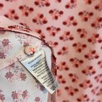 Hill House  Women’s Pink Posey Millie Crepe Floral Blouse Size XS Pink Shirt Top Photo 5