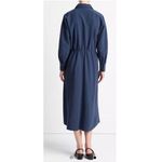 Vince New!  Easy D-Ring Midi Shirt Dress in Blue Size Large $425 Photo 1