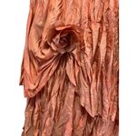 Vintage GoGo Fashion Skirt Layered Ruffle Rosette Detail Coral Peach Formal Orange Size L Photo 1