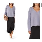 Elk Women's 8 Lambs Wool Lilac Purple Knit Crop Sweater V Photo 1