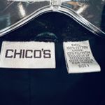 Chico's Embellished Beaded Velvet Jacket Womens Medium Black Holiday Evening Glam Photo 3