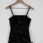 Lulus Glamour Garden Black 3D Floral Embroidered Midi Dress Size XS Photo 3