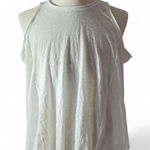 Free People  White Lightweight Sleeveless High Neck Tank Top Womens Oversized Photo 0