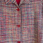 Nordstrom Colorful Tweed 100% Silk Blazer Jacket Lightweight Bold Maximal Sz XL Photo 3