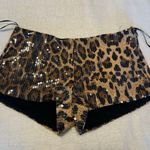 Edikted Leopard Sequin Micro Shorts Photo 1