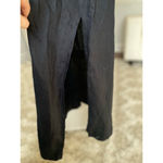 Ann Taylor  100 Linen Maxi Dress Sleeveless Black Minimalist Parisian Lightweight Photo 5